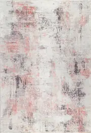 Royal Blush Ivory Distressed Washable Rug