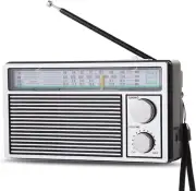 Radios Portable AM FM Retro Radio, Transistor Radios with Loud Speakers, Batt...