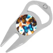 Butterflies Golf Ball Marker Divot Repair Tool Bottle Opener