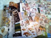 junk journal supplies, Woodland theme, 110 pc.