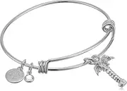 [Halos & Glories] Palm Tree Charm Bangle Bracelet