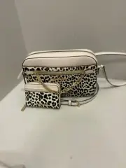 Michael Kors Women Crossbody Bag Handbag Purse Messenger Shoulder + Card Wallet
