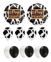 Happy Birthday Cow Party Balloon Set