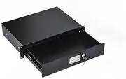 19" Rack Mount 2U Locking Drawer Pro Audio DJ Server Rack Lock Storage Cabinet
