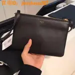 二手 CELINE 165113 TRIO BAG 小羊皮 小型 三層 斜背包