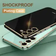 For Samsung S24+ S23 Ultra S22+ S21 S20FE Shockproof Plating TPU Soft Case Cover