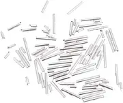 COHEALI 100pcs Tube Spacers for Jewelry Making Solid Brass Beads Silver for Bracelets Necklaces and Earrings Environmental-Friendly Design
