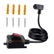 Heavy Duty Waterproof Extension Cord with On/Off Switch,Inline Cord Red-10Ft