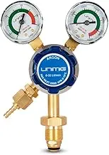 UNIMIG Twin Gauge Argon Gas Regulator CO2 Welding Pressure Flow Meter Argonreg Durable for Easy Reading Tig Welding Parts Mig