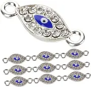 [Beatifufu] 20pcs Diy Evil Eye Charms Evil Eye Connectors for Necklace Diy Jewelry Making Supplies
