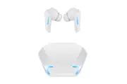 Wireless Gaming Earbuds Bluetooth 5.2 Headphones Microphone with Charging Case Christmas Gifts-White
