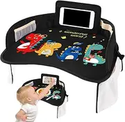 Car Seat Dining Table,Kids Travel Tray For Car Waterproof - Small Multi-Function Car Dining Tray Table Long Travel Must-have