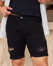 [Lucid] Lucid Men's Trapper Denim Walk Shorts in Black Size 32 32 Black