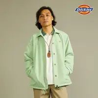 在飛比找momo購物網優惠-【Dickies】男款靜逸綠防潑水梭織材質立領教練外套｜DK