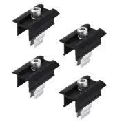 4 Pieces Rail Mounting Connector Solar Panel Middle Clamps for Flat Roof RV