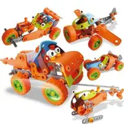 DIY 5 in 1 Education Assembly 3D Building Blcoks Puzzle Kids Learning Toys 123PCS