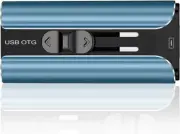128GB USB Flash Drive Waterproof USB Memory Stick with Keychain - (Blue, 128GB)