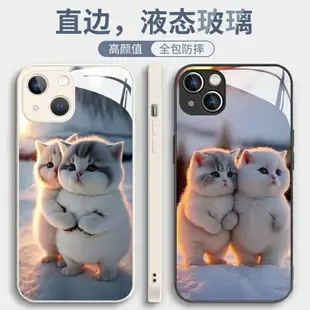 貓咪蘋果14Pro手機殼iphone13promax可愛12mini情侶11動物10x甜美