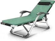 Zero Gravity Lounge Chair, Garden Chairs Zero Gravity Chair Padded Recliner Adjustable Lounge Chair - Backrest Adjustable in 5 Positions, 52cm Width - Latex Pad Lounge Chair (Color : Green)