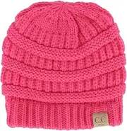 [C.C] CC Kids Fuzzy Thick Lined Ages 2 to 5 Soft Stretchy Knit Chunky Beanie Cap Hat