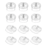 5mm Dia Plastic Cord Lock - 12Pack - Good for Drawstring Backpack - Transparent