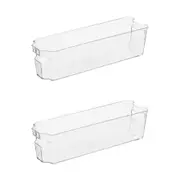 2x Oggi 33cm Stackable Storage Bin Home/Kitchen Food/Snack Organiser w/ Handles