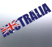 Australia word flag decal Pride Day Car 4x4 4wd vinyl sticker 210x45mm Aussie AU