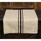 New Farmhouse Primitive Vintage BLACK STRIPED GRAIN SACK Table Runner 32"