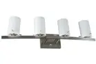 Sunset Lighting 4-Light Vanity w/ White Opal Glass, Bright Satin Nickel Finish -