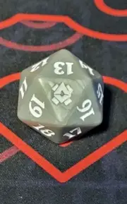 Zendikar Rising Life Counter - Oversized Gray Spindown D20 Dice - MTG Magic