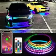 6Pcs RGB Dreamcolor Underglow LED Turn Signal Strips Light For Dodge Charger SRT
