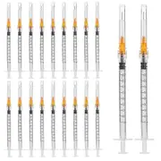 50 Pack 1Ml Syringe with Needle-25G 1 Inch Needle, Lab Supplies, Luer Lock Design, Individually Seal As Shown