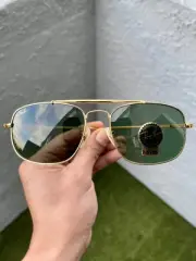 NWT Ray Ban The Colonel Gold RB3560 3560 Gold 601 58/17 Original Case Included