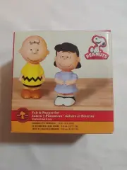 Peanuts' Charlie Brown & Lucy - Salt & Pepper Set by Everyday Gibson. New In Box