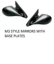 BLACK MANUAL MIRRORS FOR VAUXHALL CALIBRA MODEL M3 STYLE OPEL CALIBRA
