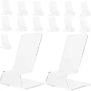 HOMSFOU 15pcs Mobile Phone Holder: Clear Acrylic Desk Stand Transparent Cellphone Support Rack Suitable for Cell Phones Tablets Home Office Use