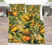 3D Yellow Orange 3288NA Bed Pillowcases Quilt Cover Duvet Uta Naumann Fay