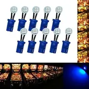 10PCS 555 T10 1SMD LED Wedge Pinball Machine Light Side View Bulb Blue-6.3V