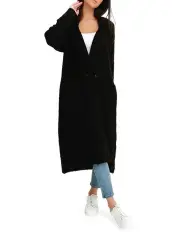 [Belle & Bloom] Born To Run Sustainable Sweater Coat Black