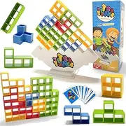 LiangCuber 32PCS Tetra Tower Game for Adult & Kids,Balance Game Team Building Blocks, Balance Game Stack Game