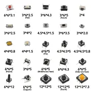 125pcs/Lot Touch Switch/Micro Switch /Push Buttons Switches 25 Types Assorted Kit 2*4/3*6/4*4/6*6 for DIY Tool Package