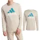 Adidas M BL SJ LS T 男款 米色 訓練 運動 休閒 圓領 上衣 長袖 IJ8580