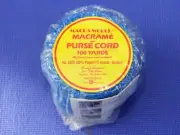 Vintage Sealed Macrame Craft Cord /Twisted String Royal Blue Large Roll 100 yds
