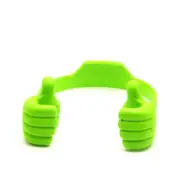 5 Pcs Universal Adjustable Plastic Thumbs Modeling Mobile Phone Holder Fashion Phone Stand Bracket Holder - Green