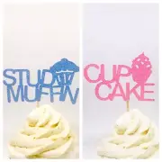 Cupcake or stud muffin, Gender Reveal Cupcake Toppers, Gender Reveal Party