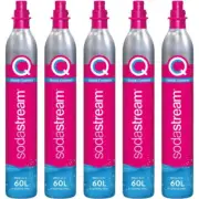 Sodastream Quick Connect Gas CO2 Cylinder 60L Refill Replacement Pink Pack 5