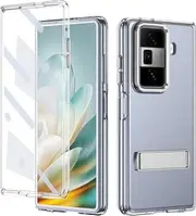Phone Filp Case Compatible with Honor Magic VS3 Case with Screen Protector,Stand Modes Kickstand for VS3 Cover, Military Grade Shockproof Light Weight Protective Case, Crystal Clear Protective Case(Sl
