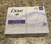 Dove Winter Care Bar Soap Limited Edition ~ 8 Bars ~ 3.75oz Beauty Bars ~ New