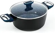 24cm Nonstick Stock Pot with Lid, Small Saucepan with Cool Handles, Casserole, Nonstick Cooking Soup Pot, Compatible with All Stoves, PFOA-Free, Dishwasher Safe