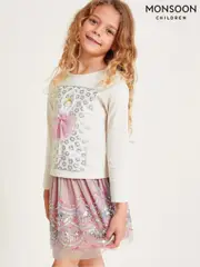 Monsoon Pink Ballerinas Top and Sequin Skirt Set (AY8233) | $88 - $99